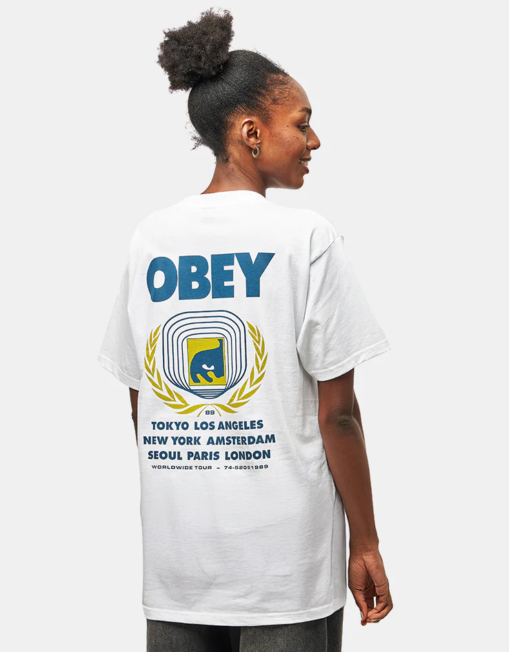 Obey Icon Eye Wreath T-Shirt - White - Image 4