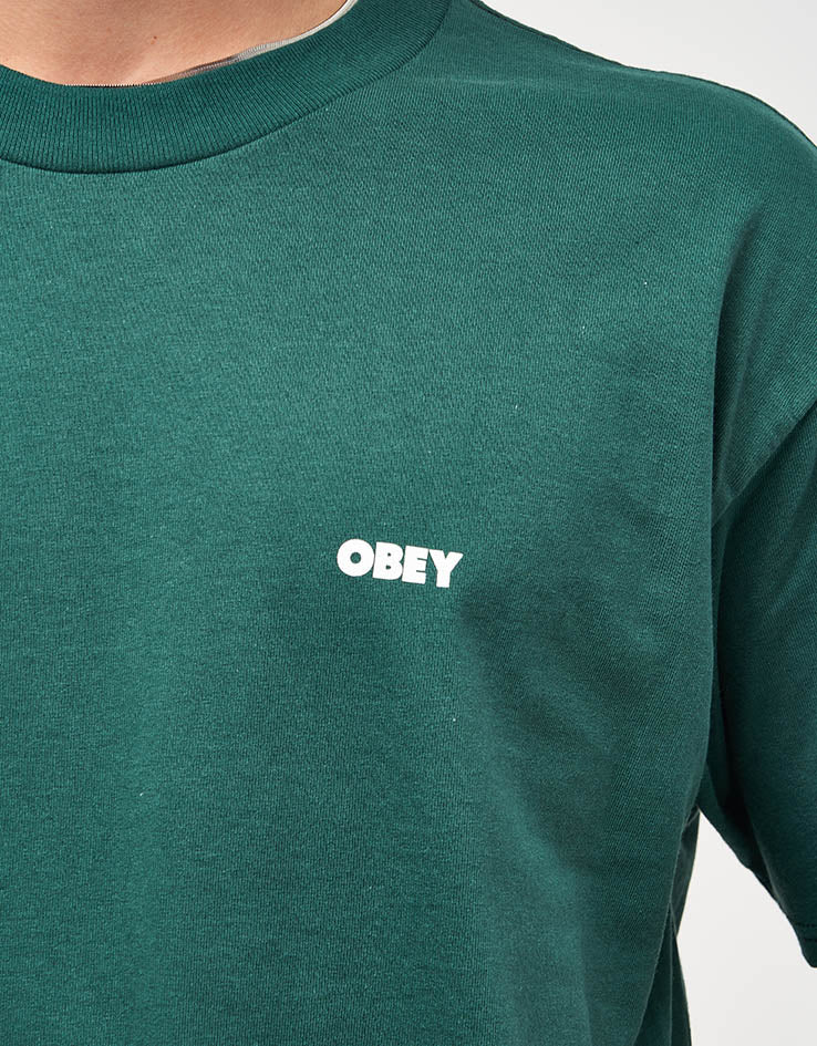 Obey Quarter Icon T-Shirt - Rainforest - Image 5