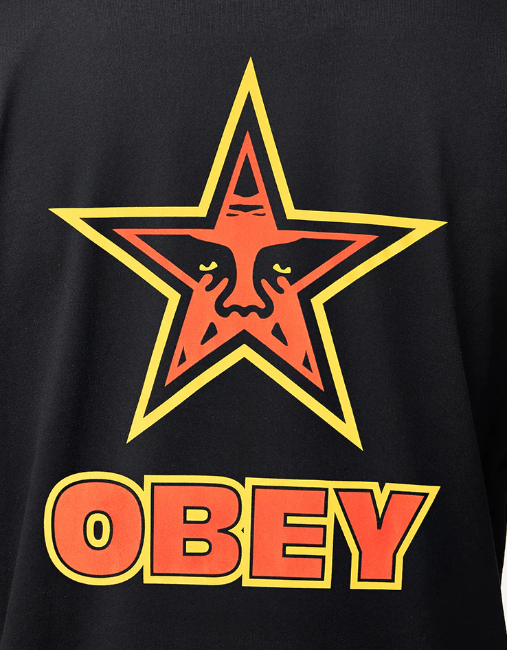 Obey Star T-Shirt - Vintage Black - Image 3