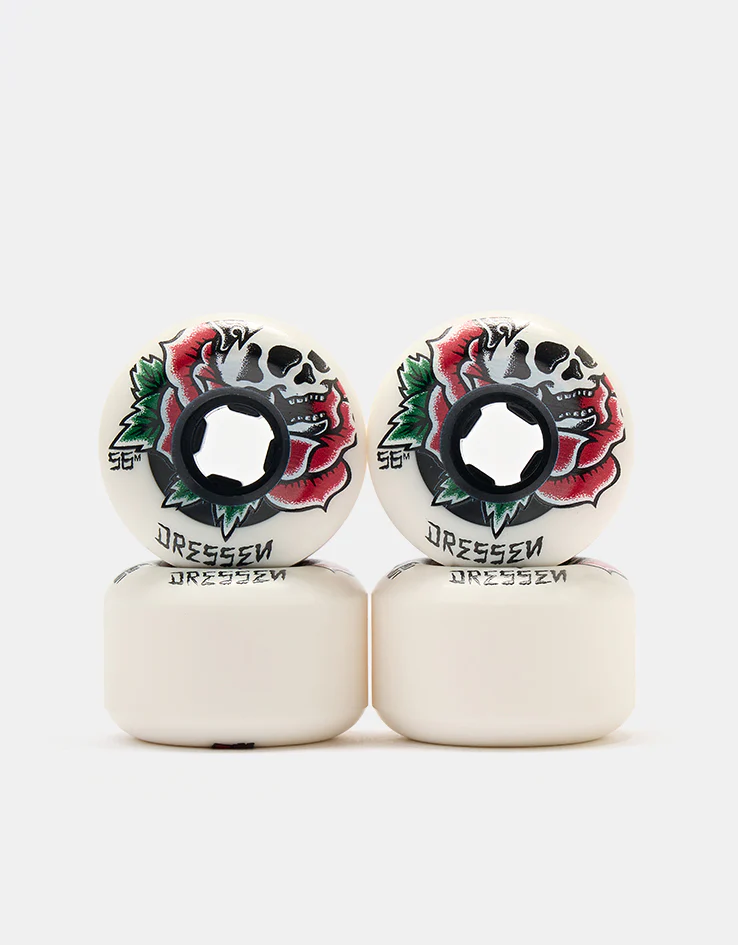OJ Dressen Rose Skull Double Duro Chubbies 99a/95a Skateboard Wheels - 56mm