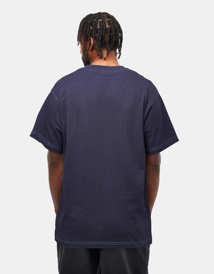 Pass Port Roman Candle T-Shirt - Navy - Image 2