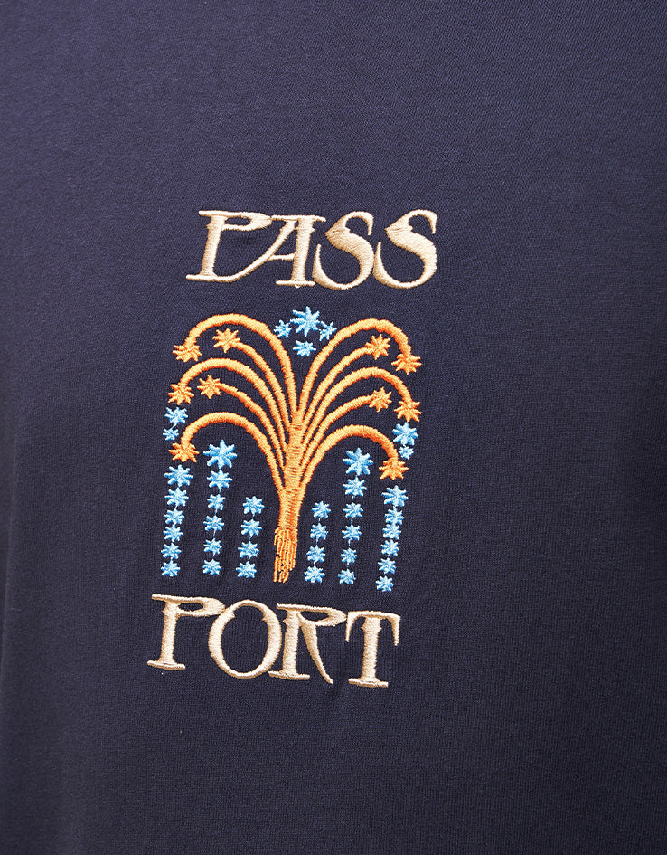 Pass Port Roman Candle T-Shirt - Navy - Image 3