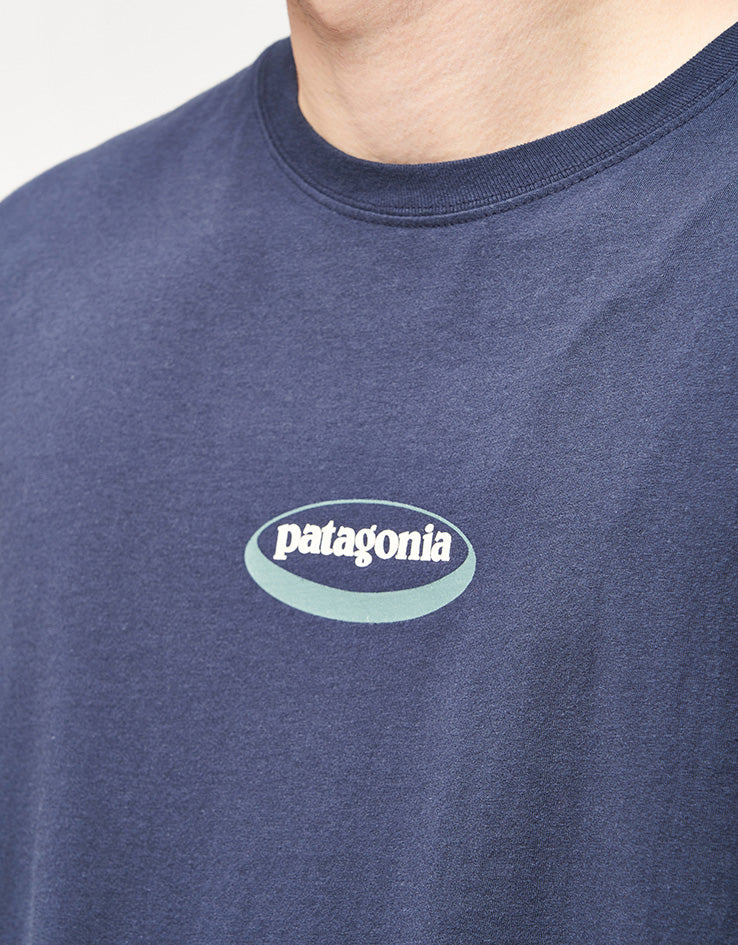Patagonia '95 Oval Logo T-Shirt - New Navy: Kaleido - Image 4