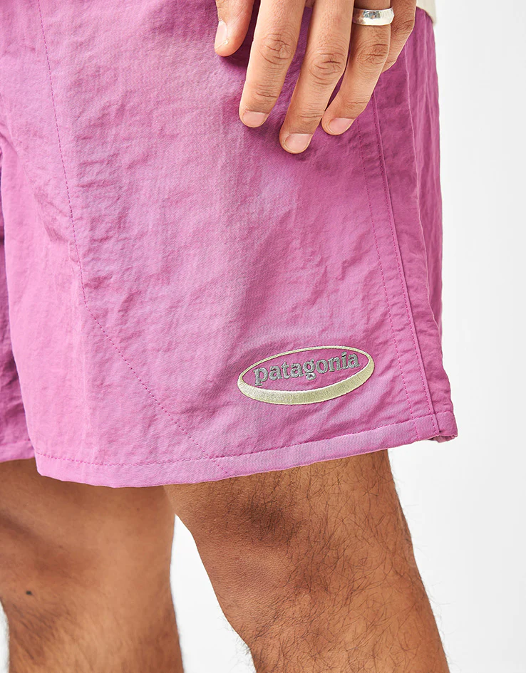 Patagonia Baggies 5" Shorts - '95 Oval Logo: Faded Magenta - Image 5
