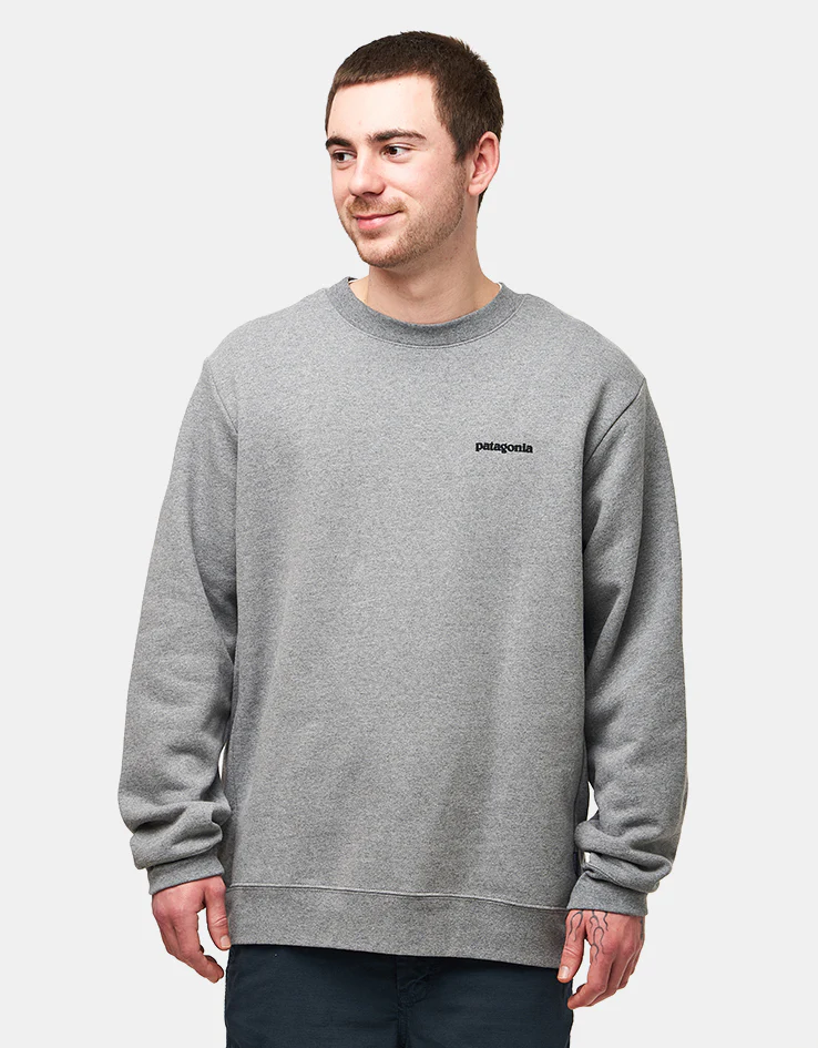 Patagonia Fitz Roy Icon Uprisal Crew Sweatshirt - Gravel Heather