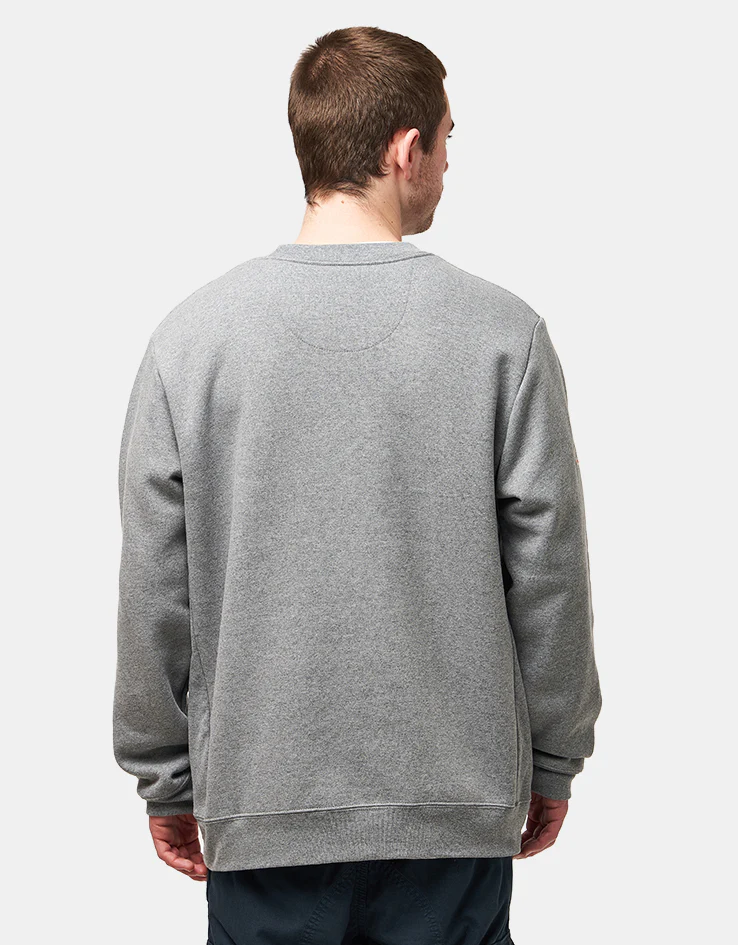Patagonia Fitz Roy Icon Uprisal Crew Sweatshirt - Gravel Heather - Image 2