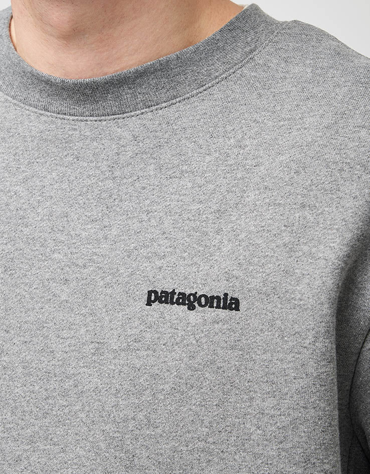 Patagonia Fitz Roy Icon Uprisal Crew Sweatshirt - Gravel Heather - Image 3