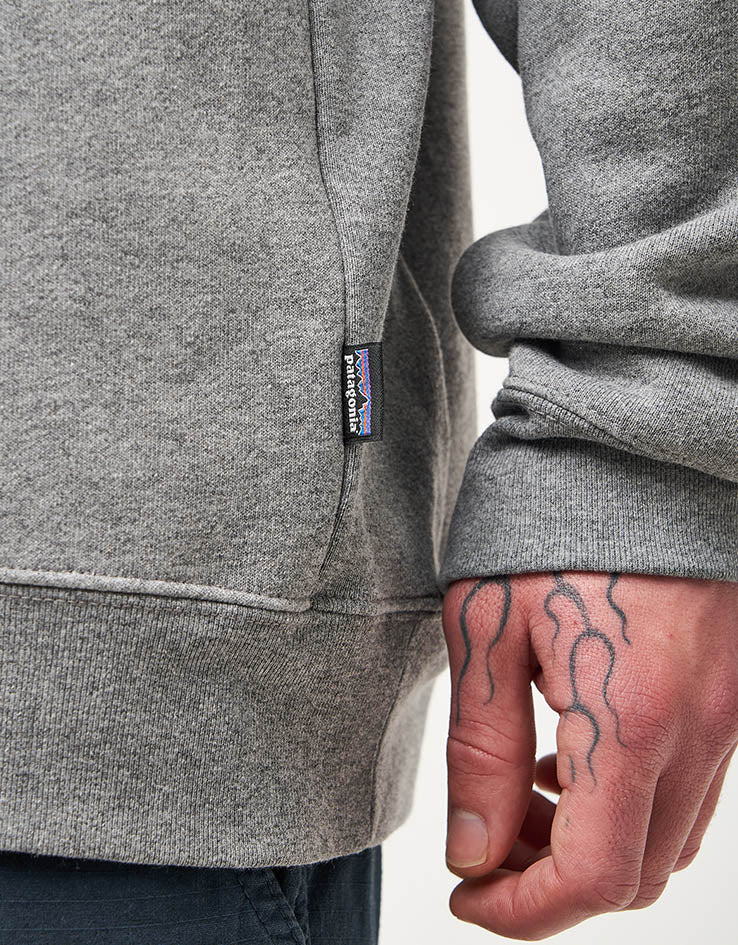 Patagonia Fitz Roy Icon Uprisal Crew Sweatshirt - Gravel Heather - Image 4