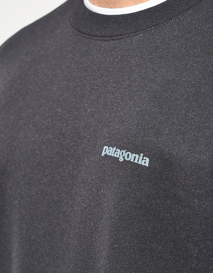 Patagonia Fitz Roy Icon Uprisal Crew Sweatshirt - Ink Black - Image 3
