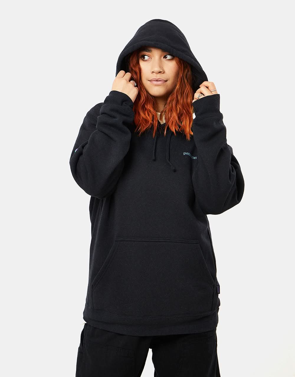 Patagonia Fitz Roy Icon Uprisal Pullover Hoodie - Ink Black - Image 12