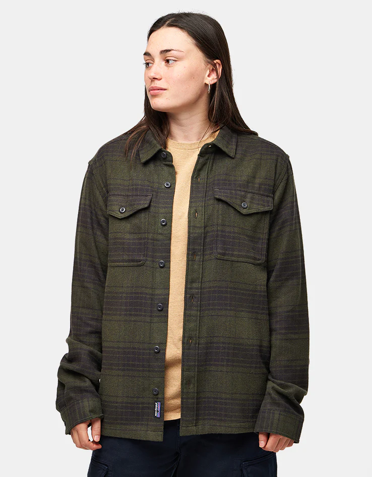 Patagonia Fjord L/S Flannel Shirt - Cascade: Basin Green - Image 7