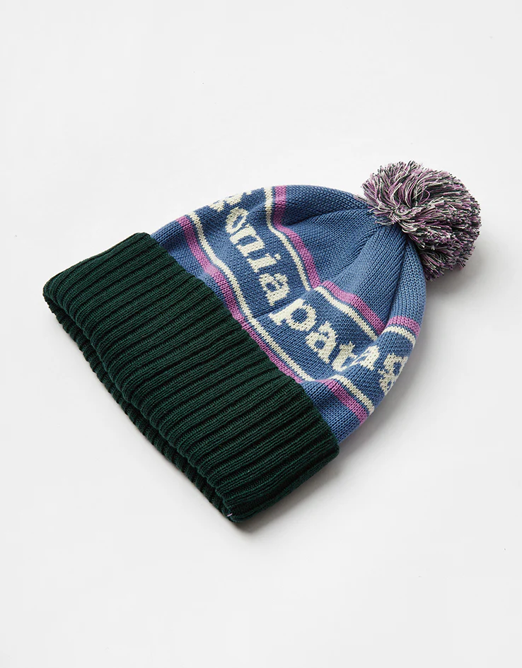Patagonia Powder Town Beanie - Park Stripe/Barnacle Blue - Image 3