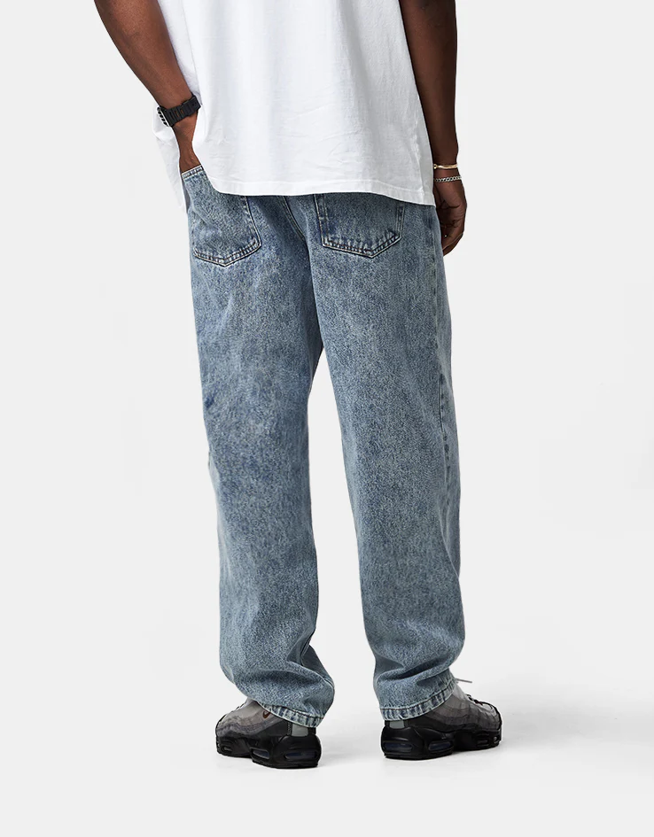 Pop Trading Company Drs Denim Pants - Stone Washed Denim - Image 3
