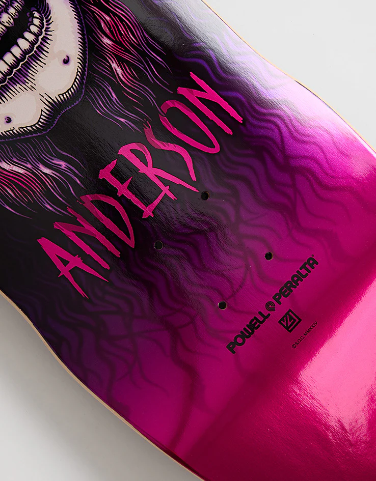 Powell Peralta Anderson Heron Skull Pink Foil 290 Skateboard Deck - 9.13" - Image 4