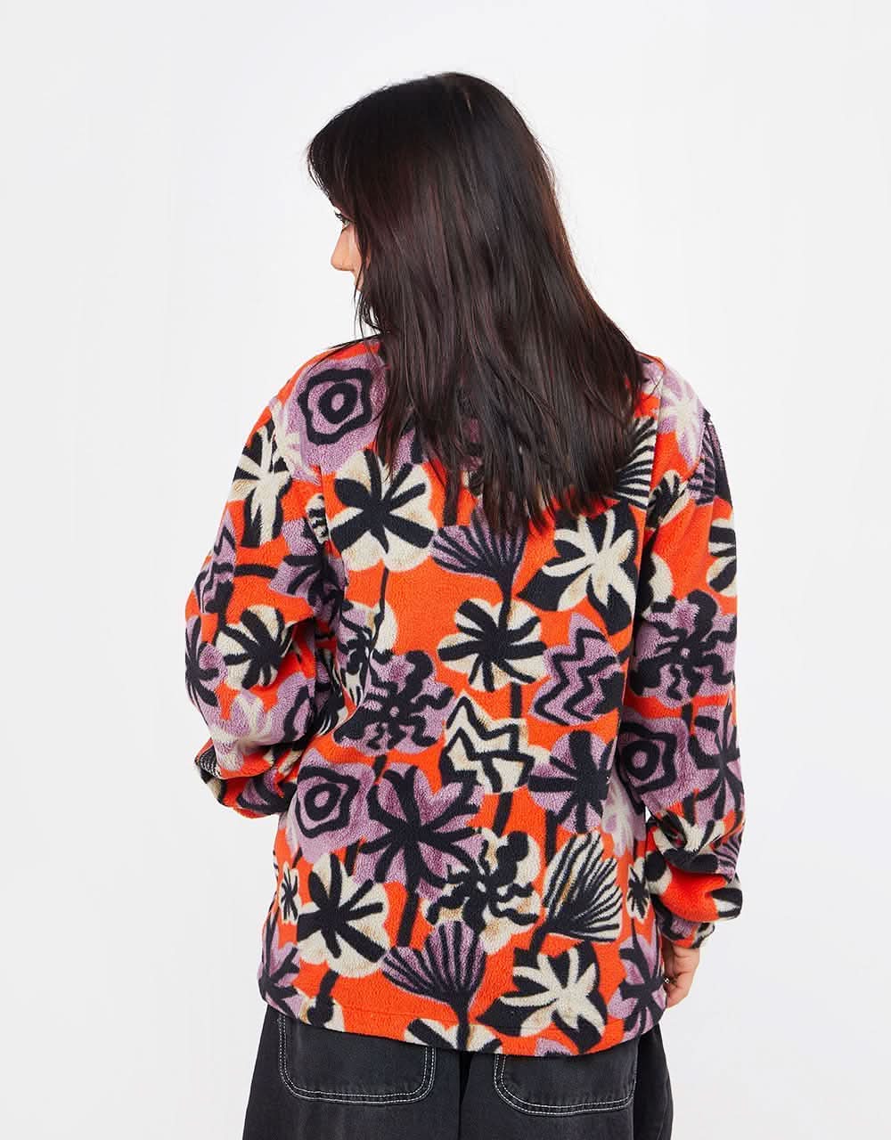 Route One 1/4 Zip Nevada Fleece - Black/Orange - Image 10