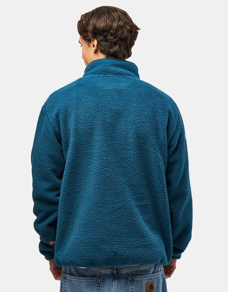 Route One Alpine Half Zip Fleece - Dark Teal/Purple - Image 2