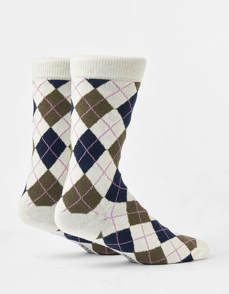 Route One Argyle Socks - Navy/Green - Image 3