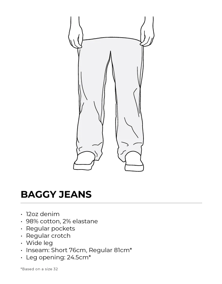 Route One Baggy Denim Jeans - Mid Wash - Image 14