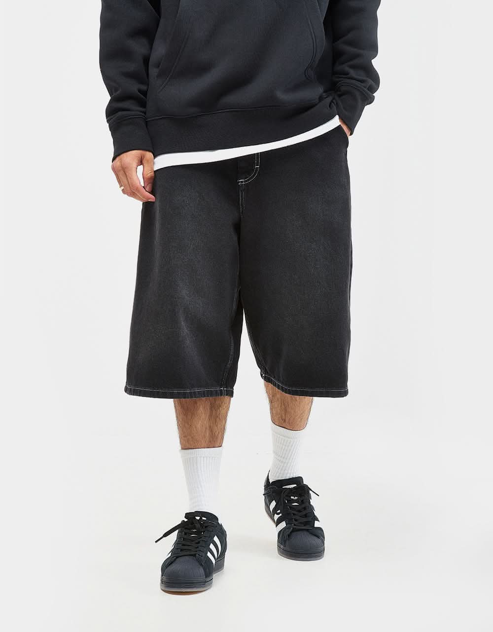 Route One Super Baggy XL Jorts - Washed Black
