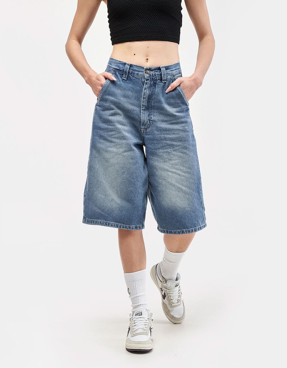 Route One Super Baggy XL Jorts - Washed Blue - Image 6