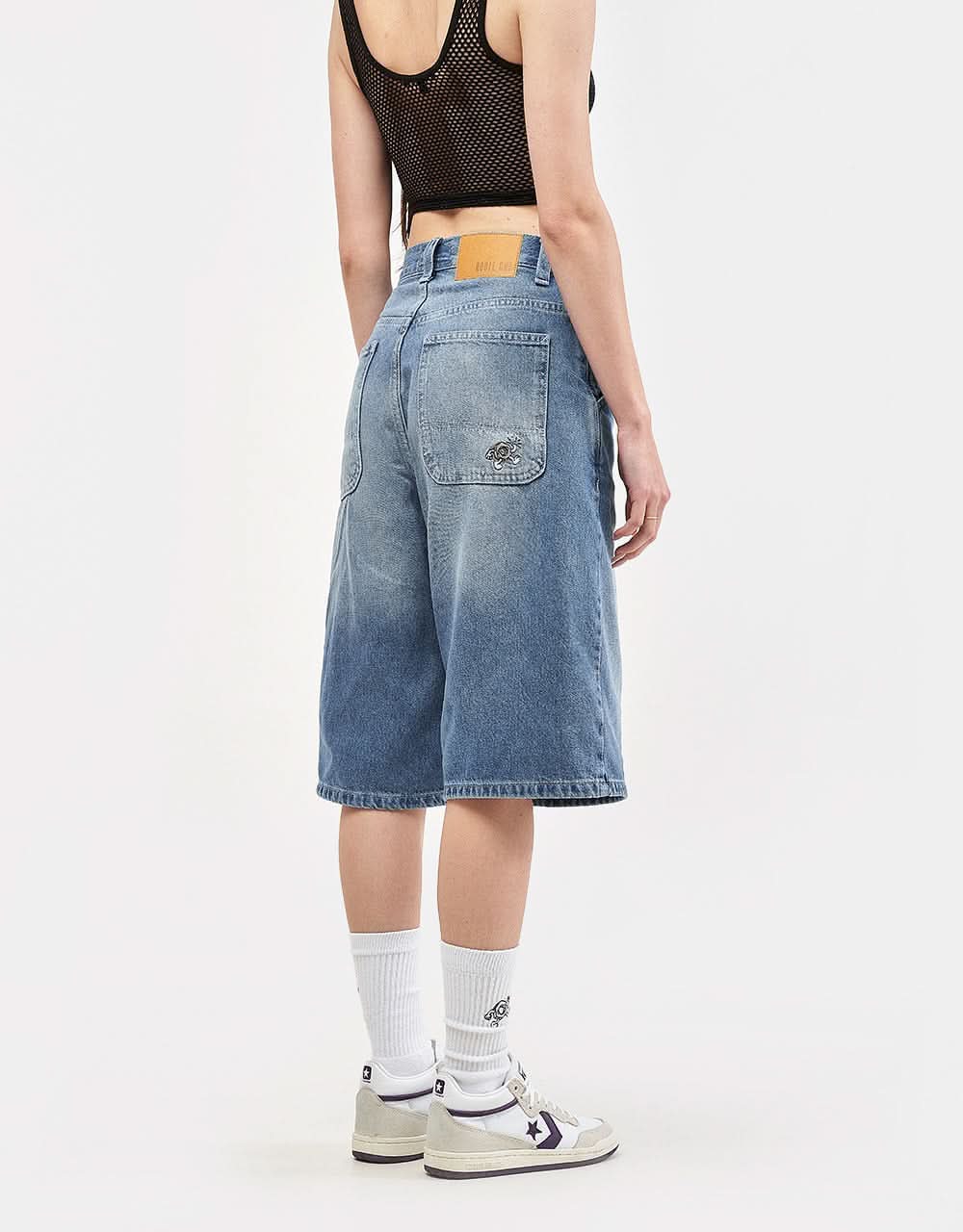 Route One Super Baggy XL Jorts - Washed Blue - Image 8