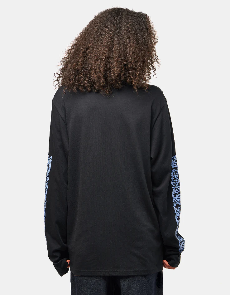 Route One Carved Organic L/S T-Shirt - Black - Image 6