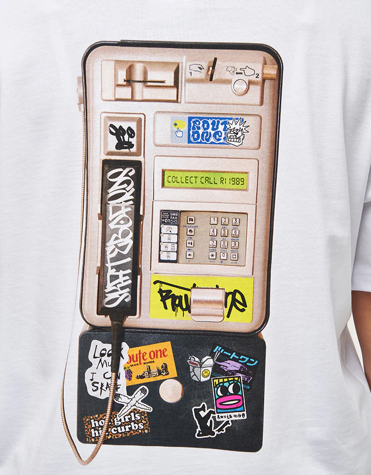 Route One Collect Call Organic T-Shirt - White - Image 5