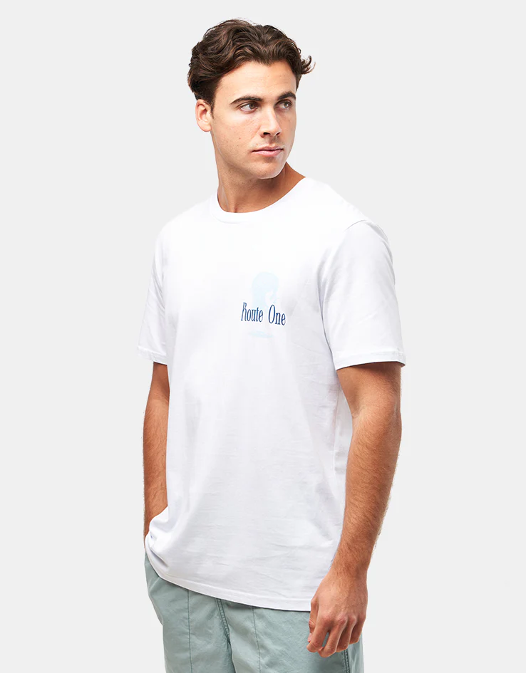 Route One Crystal Clear Organic T-Shirt - White - Image 2
