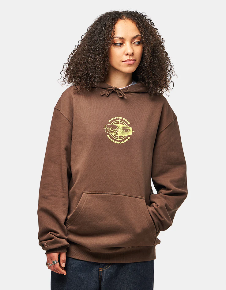 Route One Cyborg Heavyweight Hoodie - Chestnut - Image 5