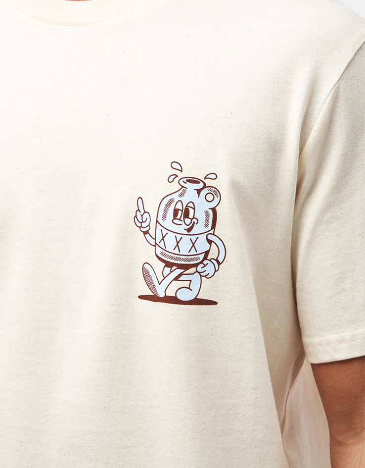 Route One Down The Hatch Organic T-Shirt - Natural Raw - Image 4