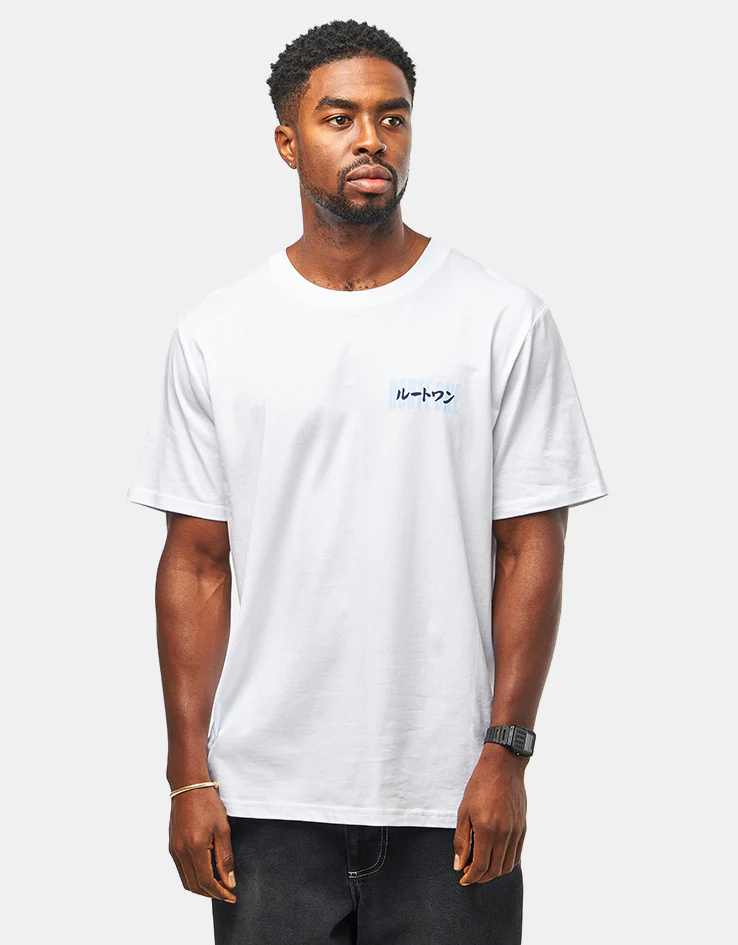 Route One Dystopia Organic T-Shirt - White - Image 3