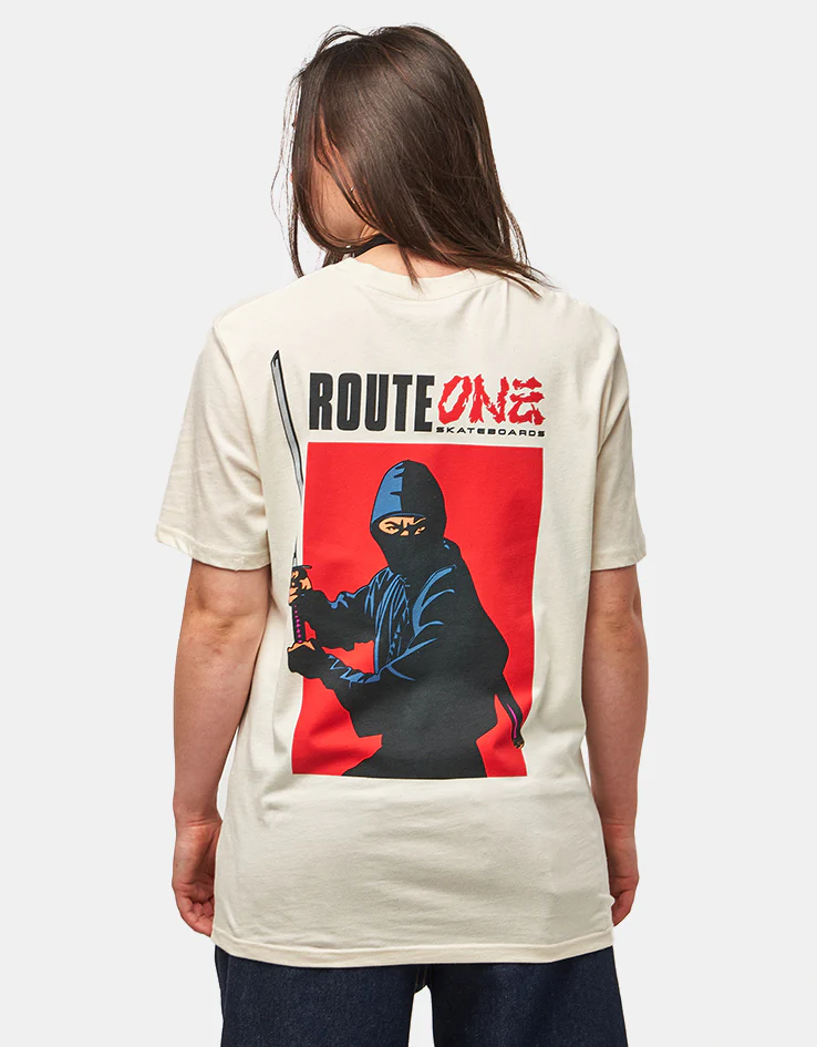 Route One Gaiden Organic T-Shirt - Natural Raw - Image 5