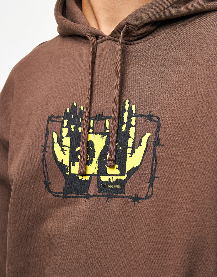 Route One Gaze Heavyweight Hoodie - Chestnut - Image 3