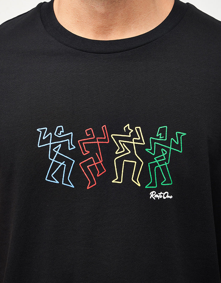 Route One Groovin' Organic T-Shirt - Black - Image 4