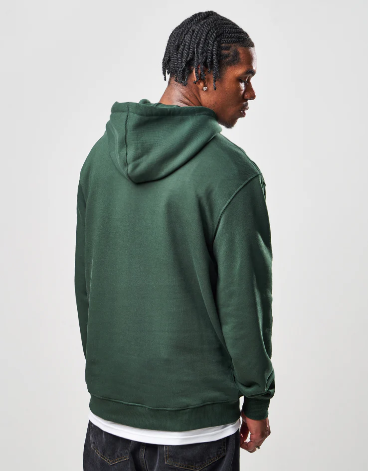 Route One Heavyweight Pullover Hoodie (400gsm) - Forest Green - Image 3