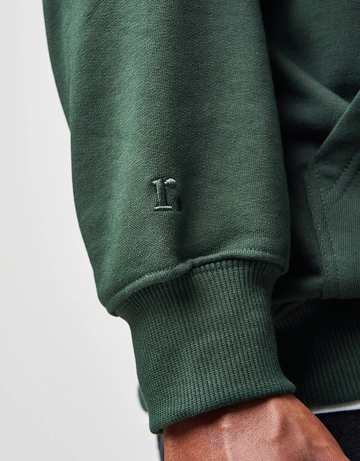 Route One Heavyweight Pullover Hoodie (400gsm) - Forest Green - Image 4