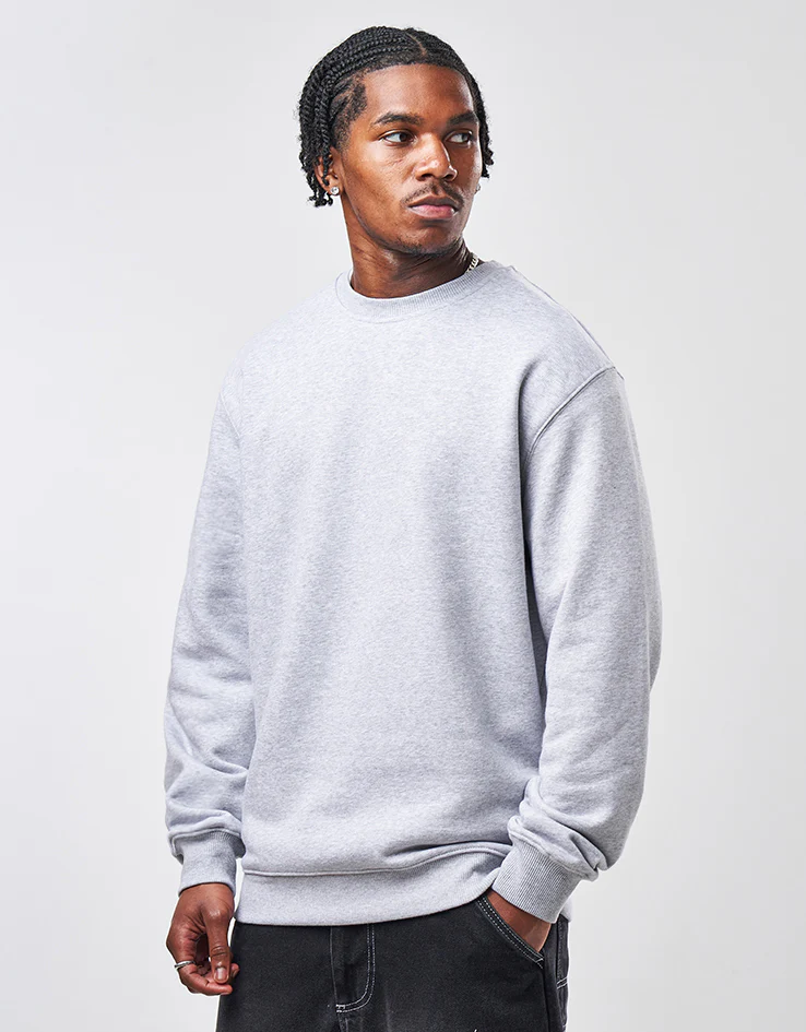 Route One Heavyweight Sweatshirt (400gsm) - Heather Grey