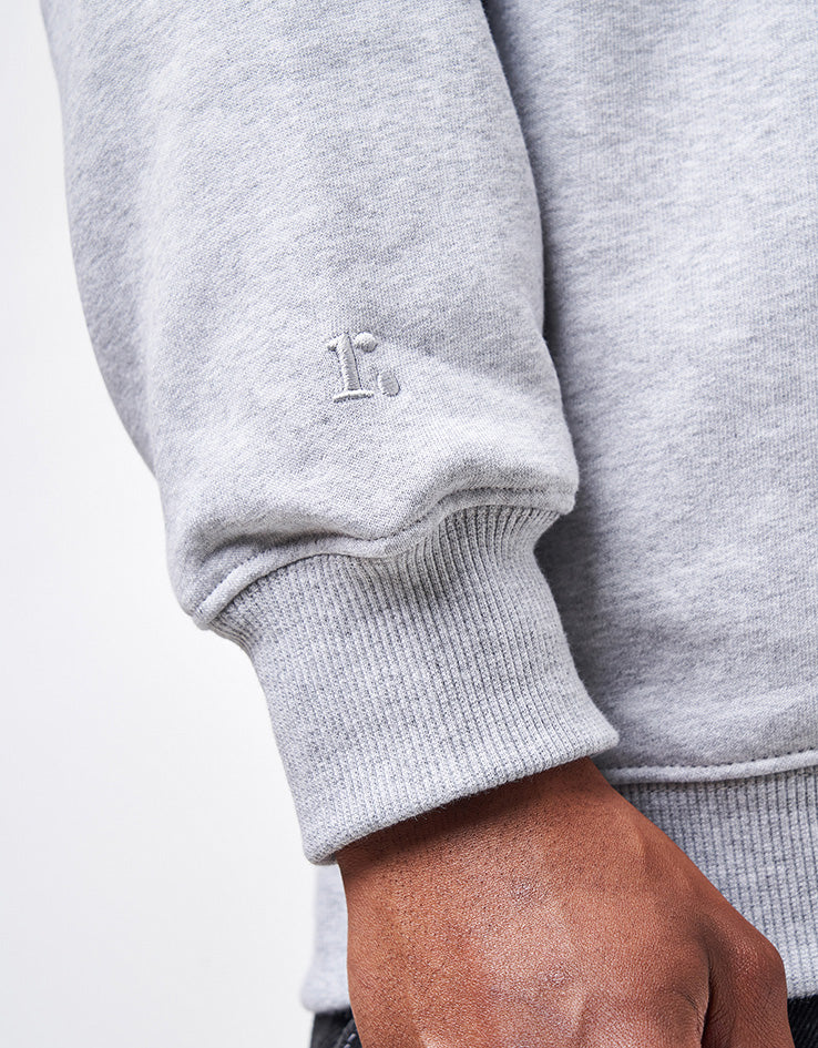 Route One Heavyweight Sweatshirt (400gsm) - Heather Grey - Image 4