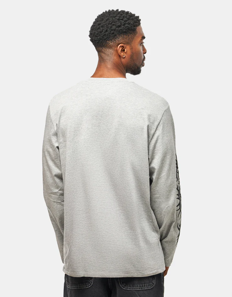 Route One Mayhem Organic L/S T-Shirt - Heather Grey - Image 2