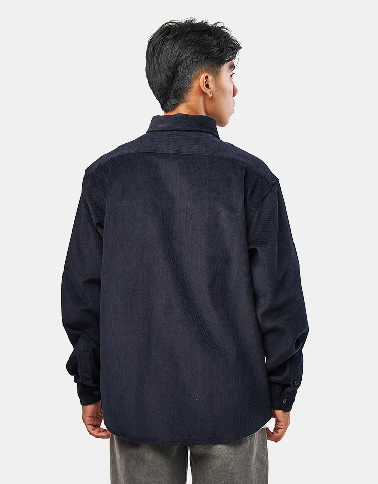 Route One Moby Cord Shirt - Navy - Image 3