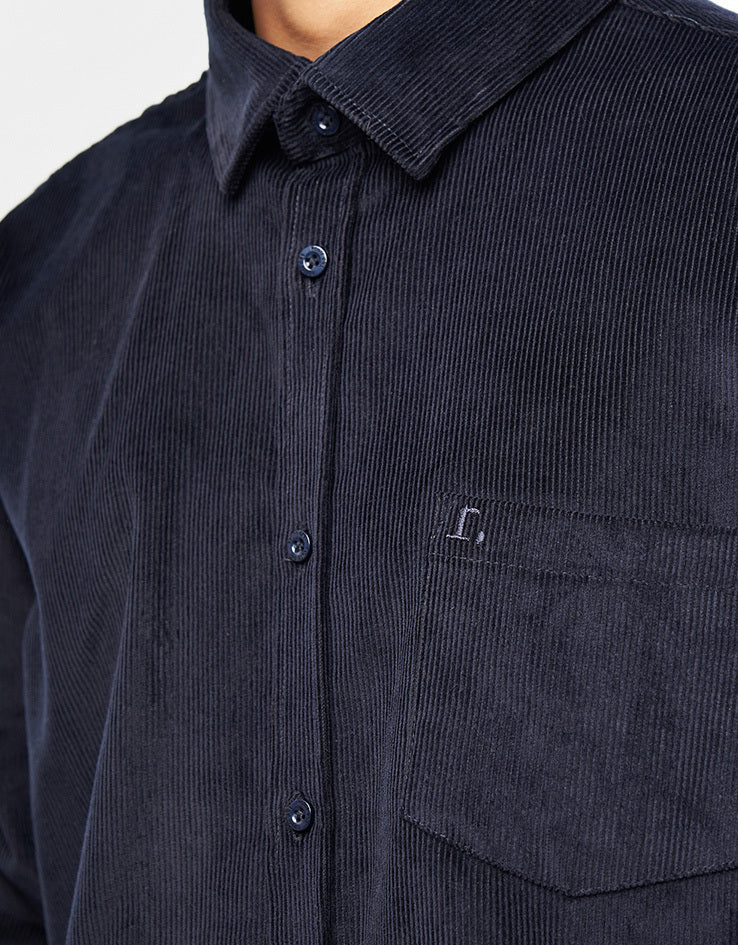 Route One Moby Cord Shirt - Navy - Image 4