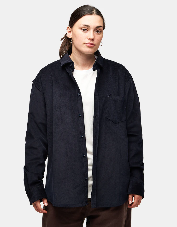 Route One Moby Cord Shirt - Navy - Image 6