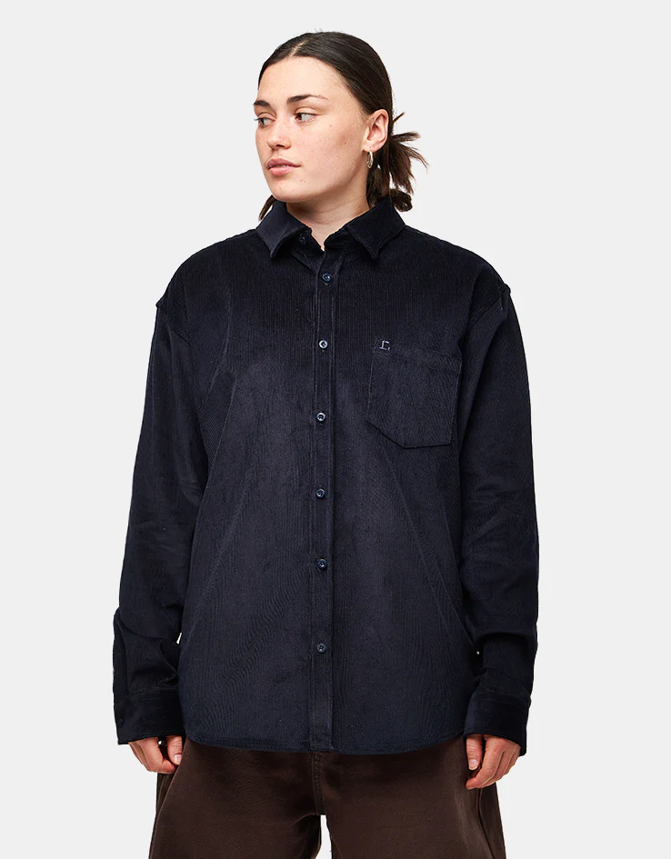 Route One Moby Cord Shirt - Navy - Image 7