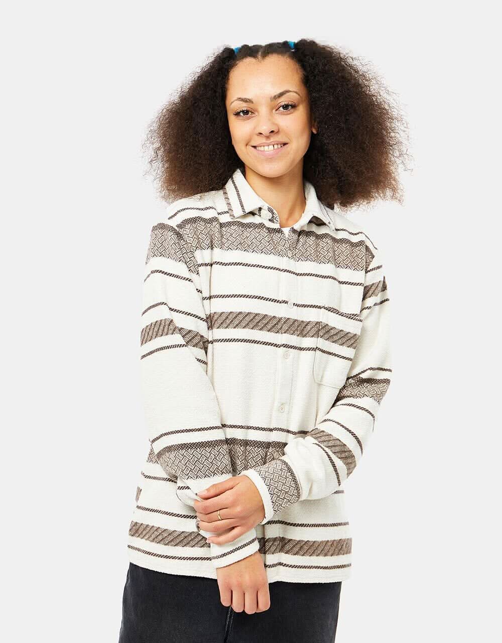 Route One Navajo Heavyweight Flannel Shirt - Natural - Image 5