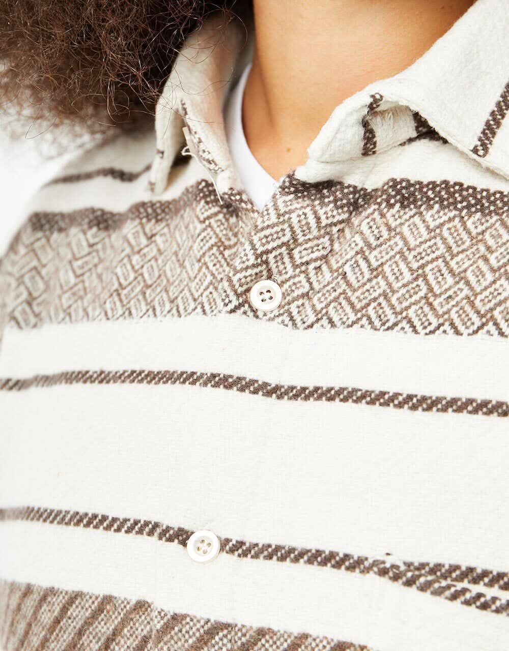Route One Navajo Heavyweight Flannel Shirt - Natural - Image 8