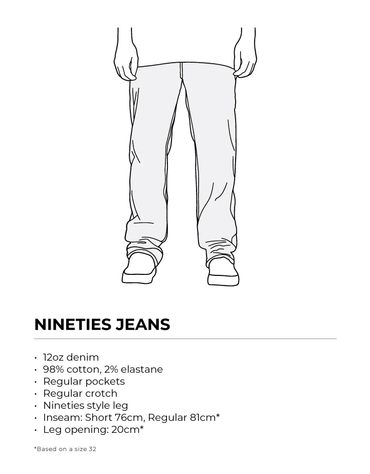 Route One Nineties Denim Jeans - Flat Black - Image 13