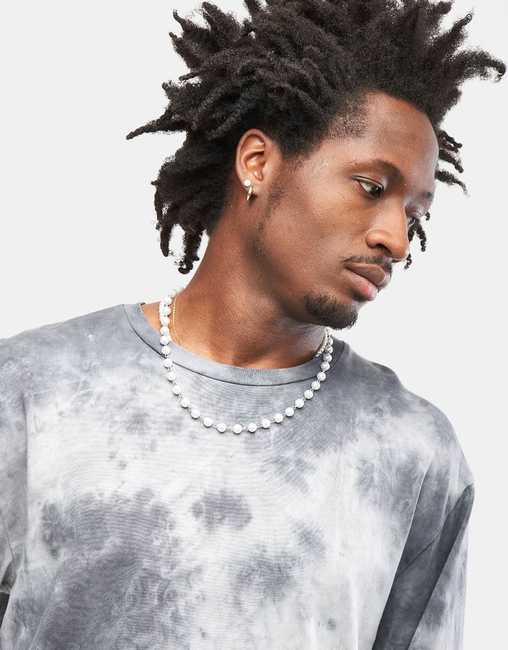 Route One Organic Tie Dye Long Sleeve T-Shirt - Black - Image 3