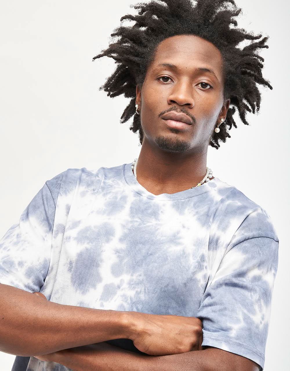 Route One Organic Tie Dye T-Shirt - Navy - Image 3