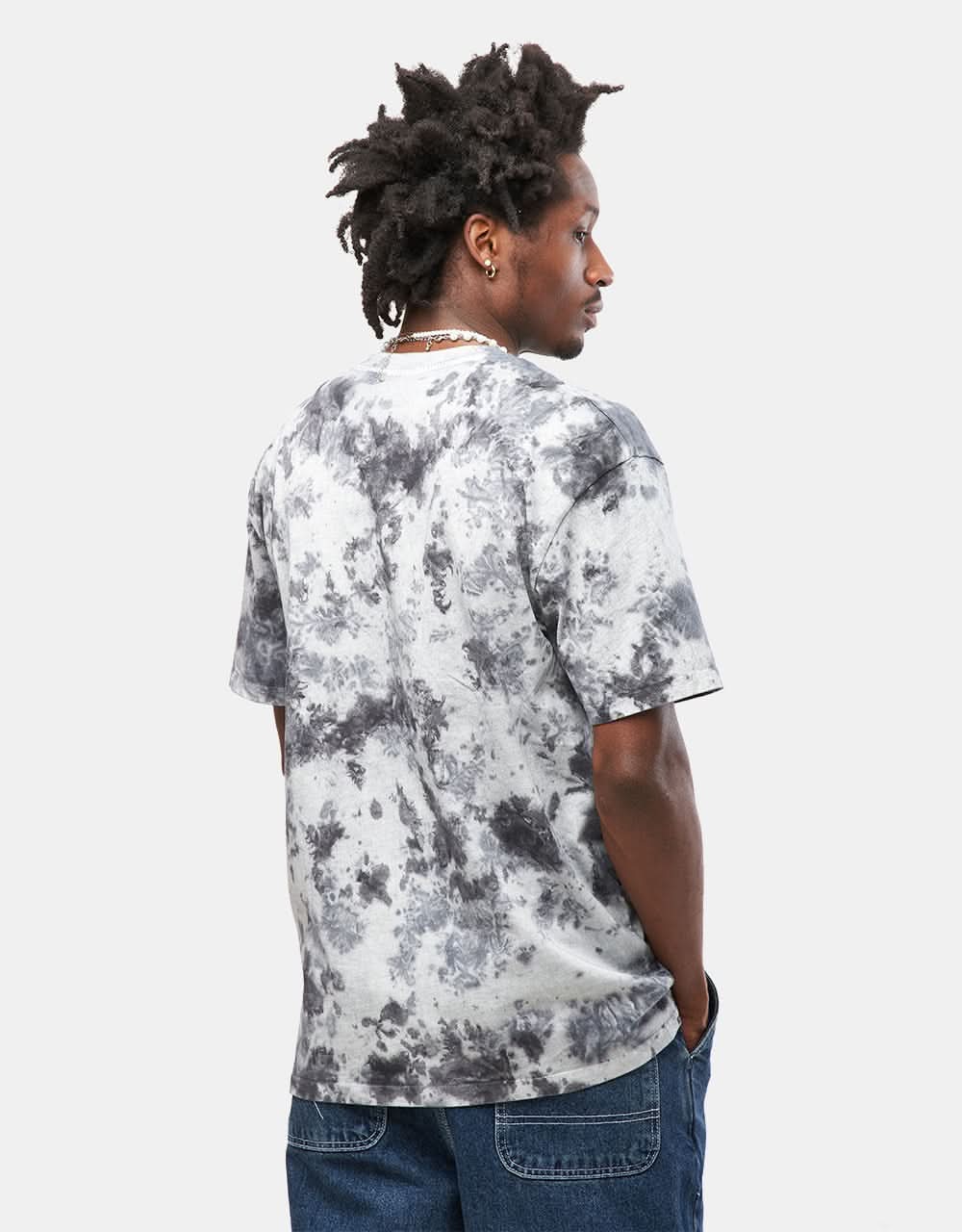 Route One Organic Tie Dye T-Shirt - Navy - Image 5