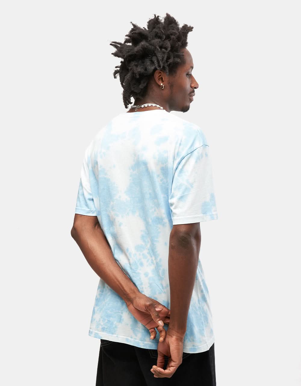 Route One Organic Tie Dye T-Shirt - Sky Blue - Image 2